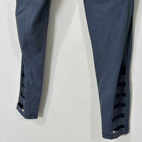 Victoria’s Secret Sport Knockout Mesh Leggings Small Slate Blue Athletic Yoga - Picture 2 of 12